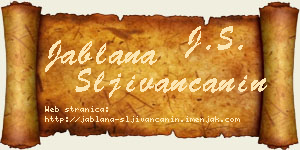 Jablana Šljivančanin vizit kartica